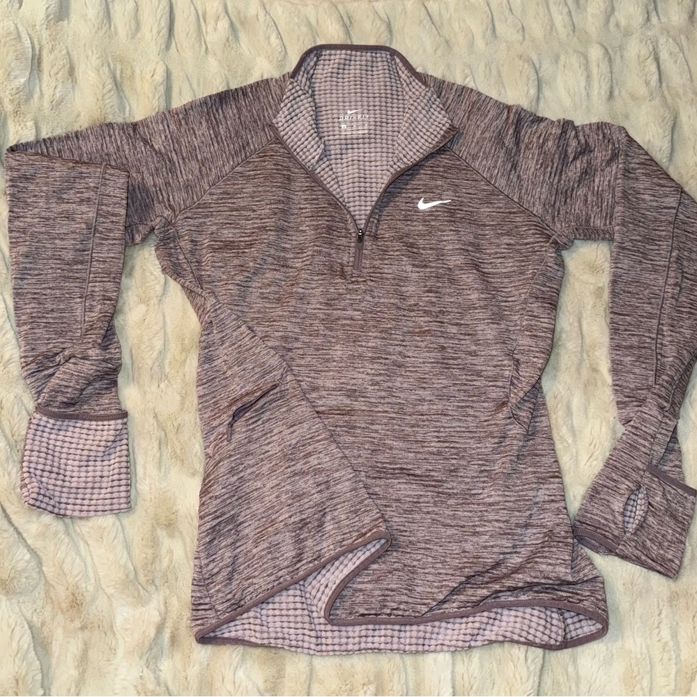Nike women’s  Heathered lavender Quarter-Zip Shirt